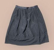 J. Crew Matelasse Black A Line Skirt Women’s Size 2