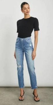 NEW $198 Rails Melrose Slim Arctic Distress Straight Jean Size 24 NWT