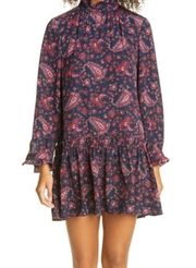 La Vie Rebecca Taylor Madeleine Drop Waist Paisley Dress Size Small