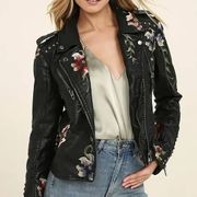 Floral Leather Jacket