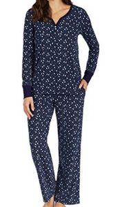 Blue Snow 2 Piece Fleece Pajama Set