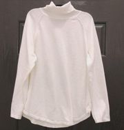 Jeanne Pierre Ivory Turtleneck Sweater Cotton Pullover, Plus Size XXL New w/Tag