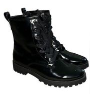 H&M Patent Faux Leather Black Boots(Size 8.5)