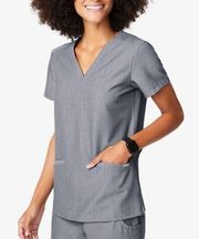 Figs Casma™ Three-Pocket Scrub Top Size XS V-Neck Short Sleeve Graphite #FW1100