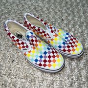 Vans Rainbow Checkered Slip On  | READ DESCRIPTION