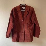 Vintage 90s suede leather jacket size 18w
