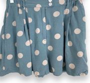 UO URBAN OUTFITTERS KIMCHI BLUE Pleated Baby Blue Polka Dot Print Shorts