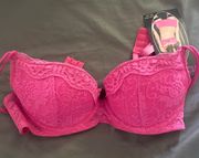 34C hot pink bra