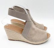 GENTLE SOULS Colleen Shoes Platform Wedge Heel Espadrille Sandal Perforated SZ 8