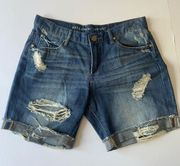 Articles of Society Distressed Denim Jean Long Shorts 6” size 26