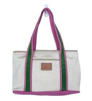 The Sak White Green Pink Shoulder Tote Bag