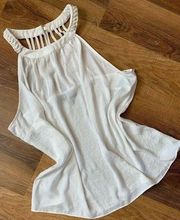 Womens Ivory Thalia Sodi Sleeveless Strappy EUC