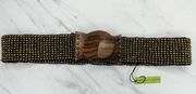 About Color Gold Beaded Boho Stretch Cinch Belt One Size OS