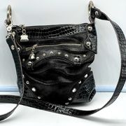 KATHY VAN ZEELAND black polyester crossbody bag