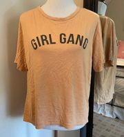 Large Peach Girl Gang Tee Shirt