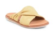 Zel Suede Slide Sandals in Yellow Suede Size 7 NEW