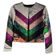 BLANKNYC Sequins Color block Jacket(Size XS)