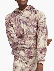 Scotch & Soda Marbelized Hoodie Printed