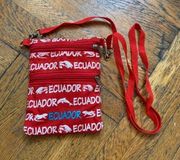 Ecuador red crossbody bag