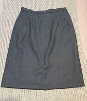 Pendleton Vintage Petite Virgin Wool Pencil Skirt Size 10 Gray