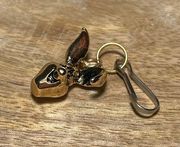 NWOT Gold Tone Piglet Charm with Spring Hook