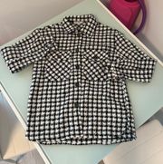 Black And White Checkered Jacket Size S/M