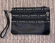 Nautica wristlet clutch wallet black and white 3 pockets smaller in size​​