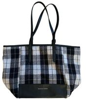 Danielle Nicole Hudson Tote Bag in Black and White Plaid EUC