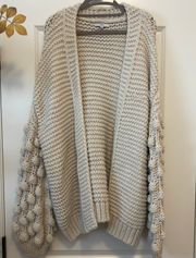 Bubble Knit Cardigan Beige/cream