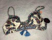 No Boundaries feather and aztec print NWT size medium​ Aztec colorful bikini​​