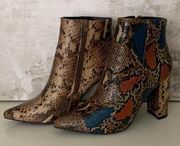 Snakeskin Booties