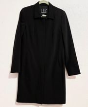 Black Zip Up Trench Coat