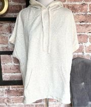 LOFT Oatmeal Hooded Poncho Sweatshirt XS/S