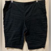 JMS Black Denim Knee Length Short w/ Pockets SIZE 4X
