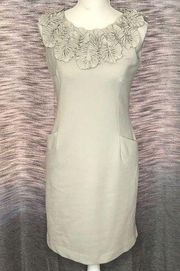 ADRIENNE VITTADINI TAUPE MIDI SLEEVELESS DRESS size 4