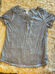 Lace-up front Shirt