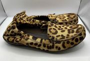 Hush Puppies Womens Size 11 Ceil H507064 Brown Animal Print Loafer Shoes Fur