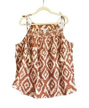 Haute Hippie Style Tribal Tie Shoulder Top.  Size X-Large. NWT