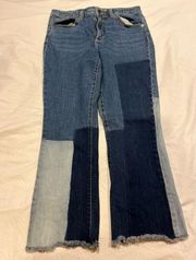 Universal Thread Women Jeans 8/29R Blue Kick Boot Crop High Rise kick boot crop