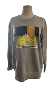 Nike Limited Edition Logo Rare Graphic Crewneck Grey Size Small