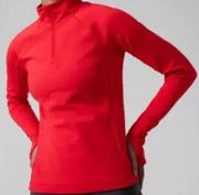 Athleta Ranier Half Zip Jacket in Matador Red