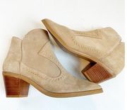 Rebecca Minkoff Tan Western Suede Boot Bootie 8.5