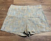 BCBGeneration Plaid 90s Y2K High Waisted Shorts Womens Size 10 Orange White Blue