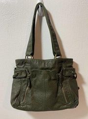 Bueno Green Faux Leather Handbag Purse