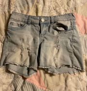 light wash shorts