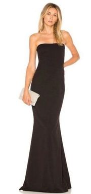 NEW NWT  Mary Kate Strapless Drape Back Gown Black