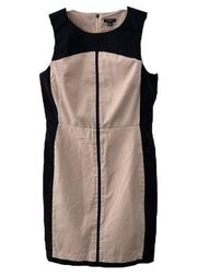 Ann Taylor Sleeveless Dress Black And Cream Size 8P