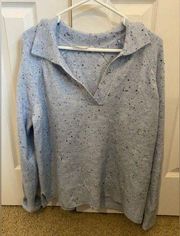 Blue V-neck sweater women’s