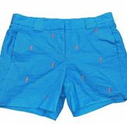 Brooks Brothers turquoise & pink seahorse chino shorts size 8