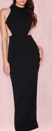 NWT House of CB Lia Maxi Dress Gown in Black